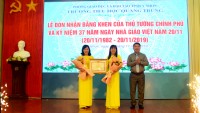 Trường Tiểu học Quang Trung nhận Bằng khen của Thủ tướng Chính phủ